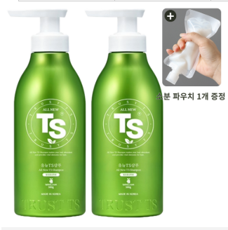 TS 올뉴티에스 샴푸 500g 2개 두피 모발 데일리 케어 세트 TS-ALLNEW-500G-2P