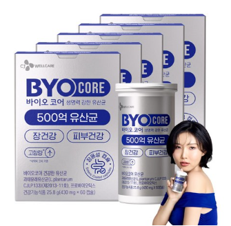 CJ웰케어 바이오코어 500억 유산균  프로바이오틱스 60캡슐 5개 9643470977-24456193849