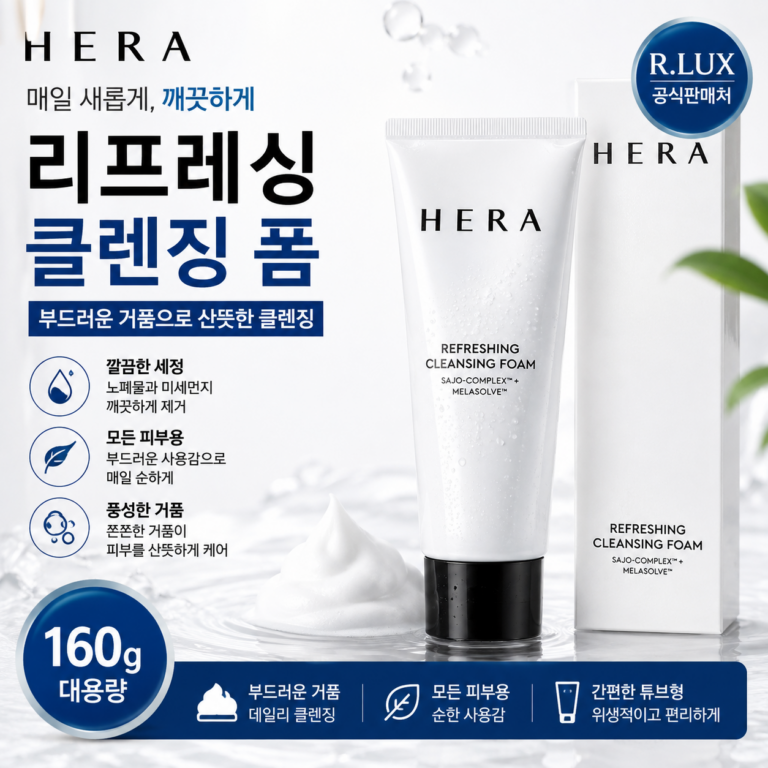 헤라 리프레싱 클렌징 폼 160g 데일리 페이스 클렌저 HERA-RCF-160G-01