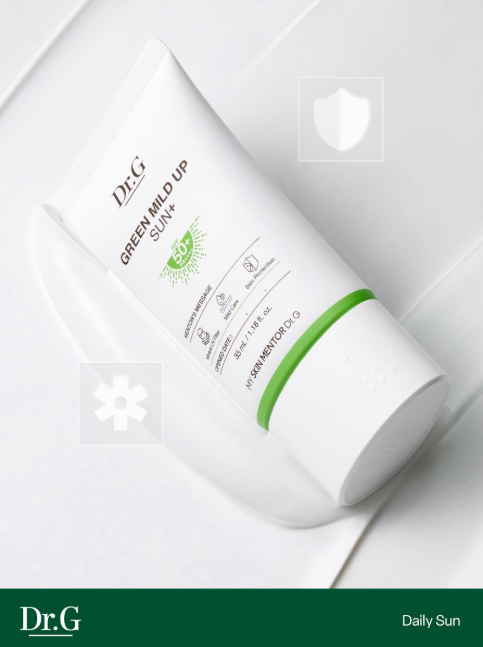 닥터지 그린 마일드 업 선크림 SPF50+ PA++++ 35ml 민감성 피부 무기자차 추천 DRG-GREEN-MILD-SUN35
