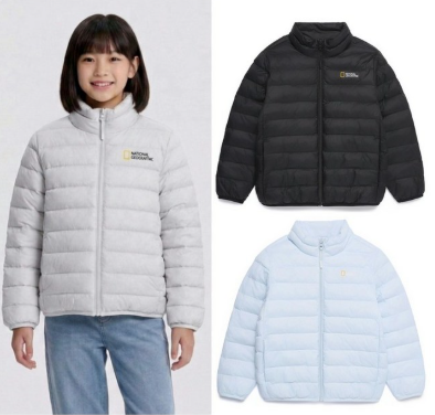 2026FW 내셔널지오그래픽 키즈 경량 패딩 자켓 블랙 K264UPD020